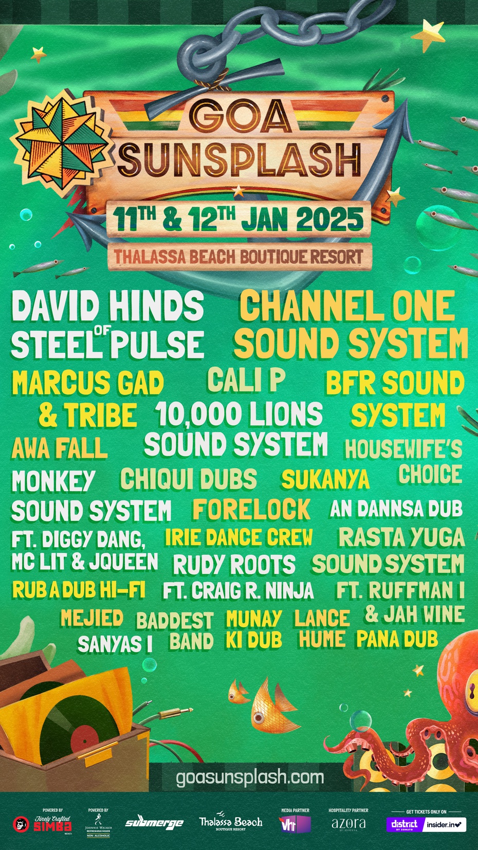 Goa Sunsplash 2025 Banner | India's Biggest Reggae Festival
