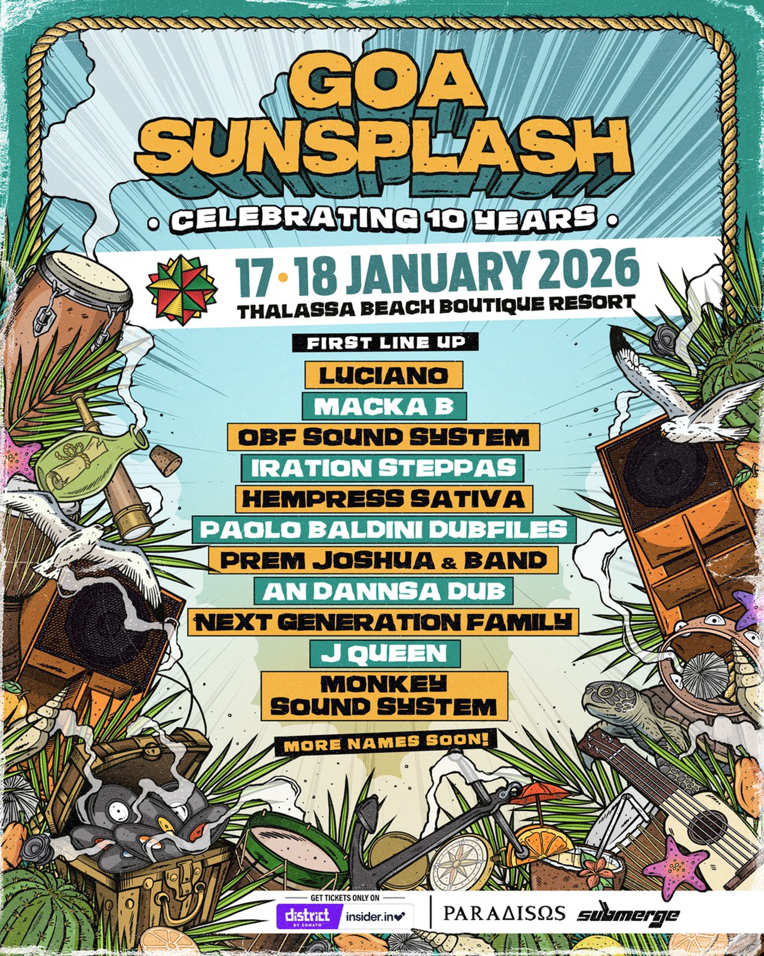 First 2026 Line up Reveal! - Goa Sunsplash | India's Biggest Reggae Festival